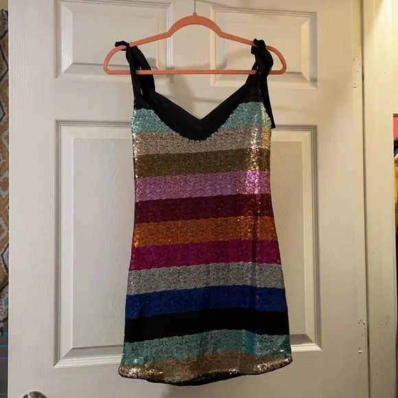 Multi colored sequin party dress - Picture 2 of 5
